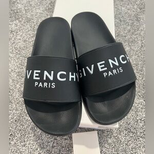 Givenchy Black Logo Slide Sandals
